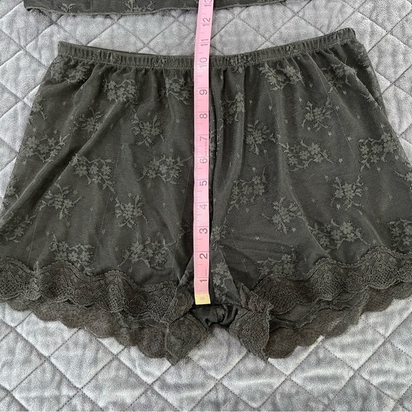 Women’s medium cami set sheer pj set lingerie black lace pajamas W - Picture 2 of 8
